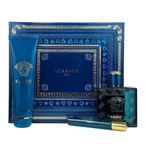 versace eros 3 piece set|versace eros 100ml gift set.